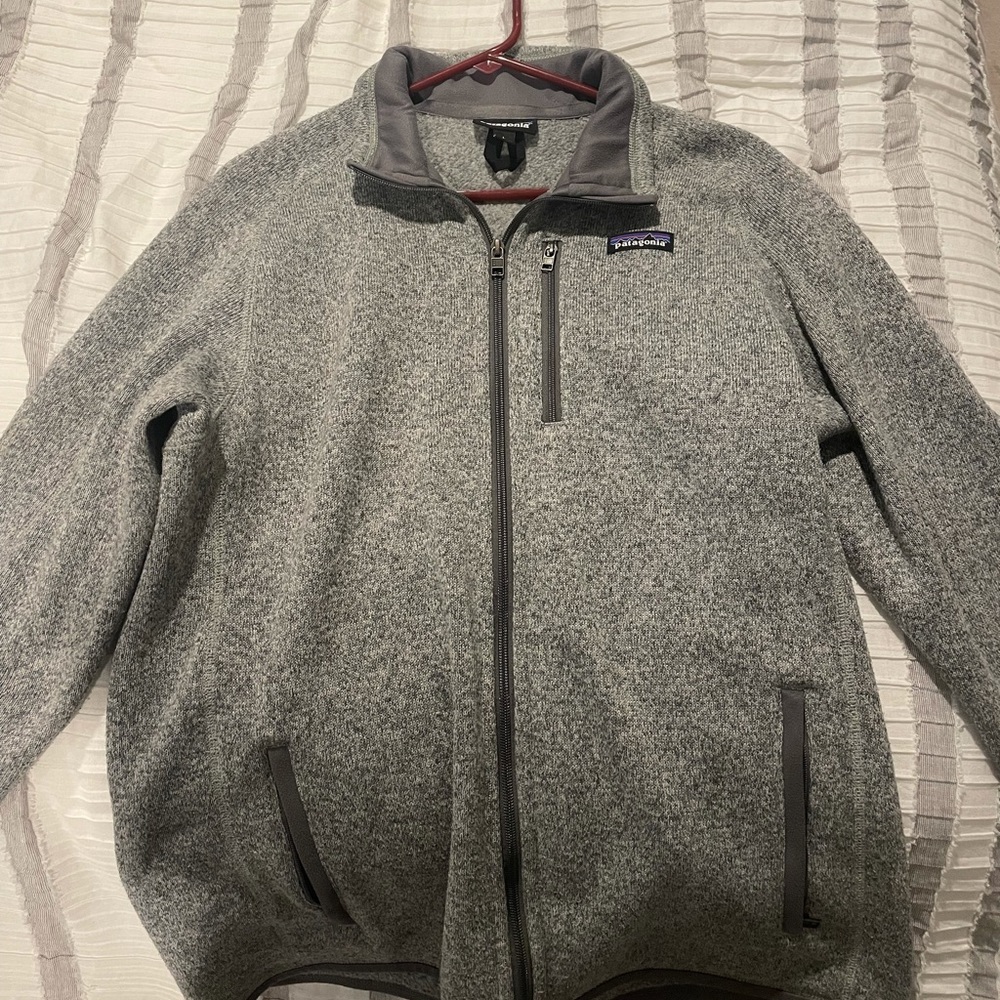 Patagonia Gray Zip Up Fleece Men’s Large